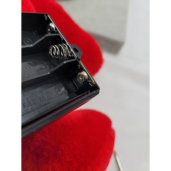 Vintage Smile Happy Face Giggle Plush Red With  Santa Hat 12" NOT WORKING - Picture 13 of 16